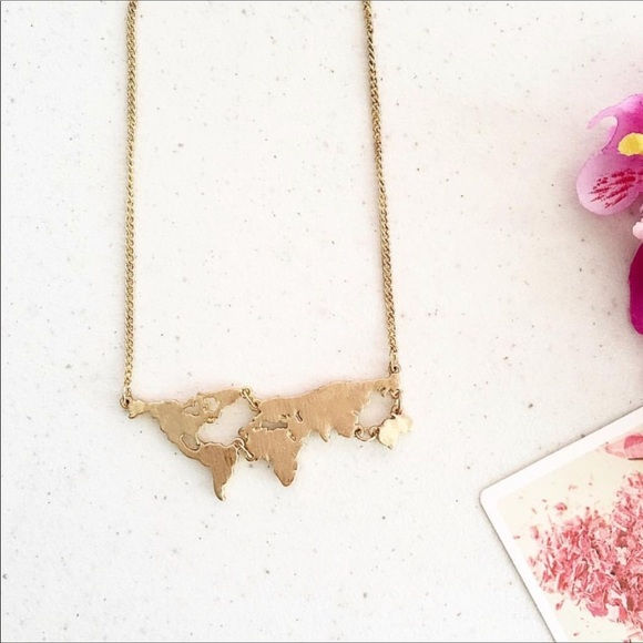 World Map Necklace - Picture 1 of 5